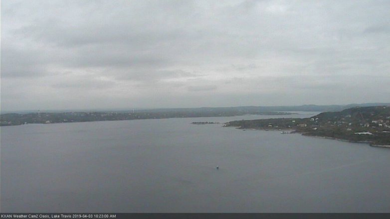 Lake Travis webcam, April 3, 2019 9:25 AM CT