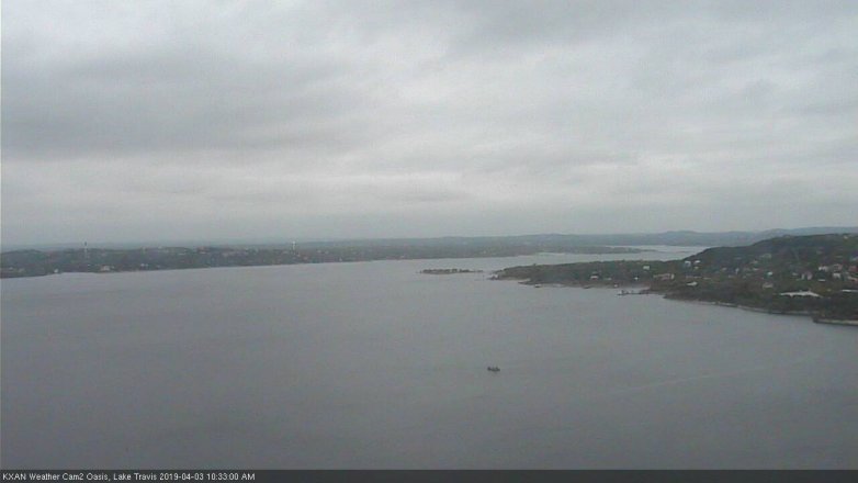 Lake Travis webcam, April 3, 2019 9:35 AM CT