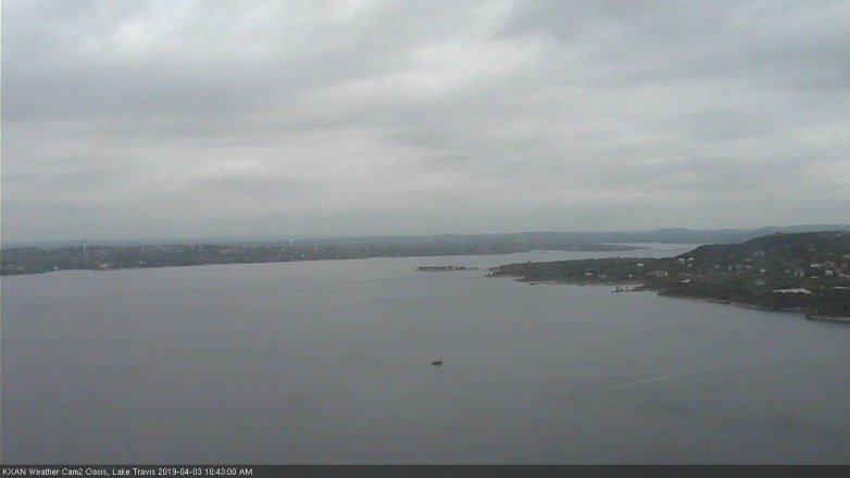 Lake Travis webcam, April 3, 2019 9:45 AM CT