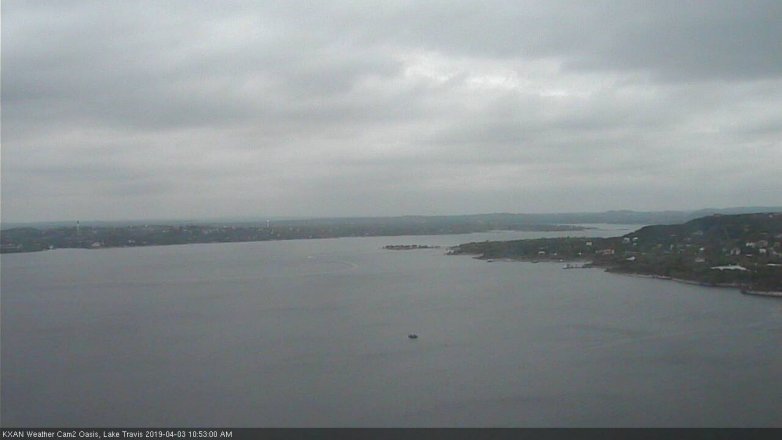 Lake Travis webcam, April 3, 2019 9:55 AM CT