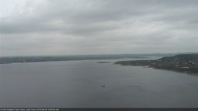 Lake Travis webcam, April 3, 2019 10:00 AM CT