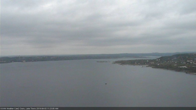 Lake Travis webcam, April 3, 2019 10:25 AM CT