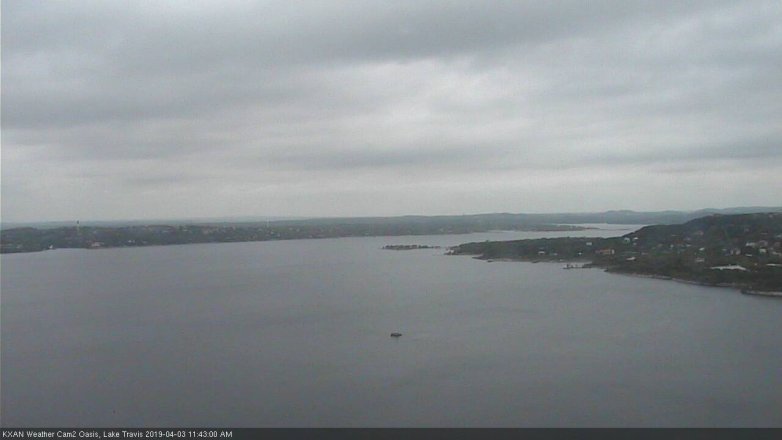 Lake Travis webcam, April 3, 2019 10:45 AM CT