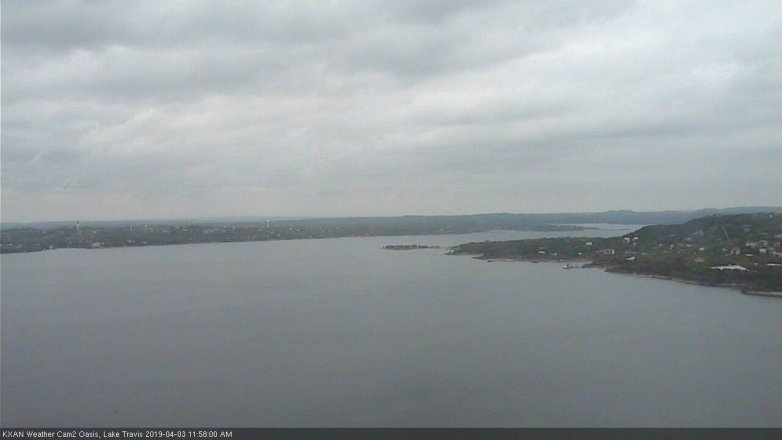 Lake Travis webcam, April 3, 2019 11:00 AM CT