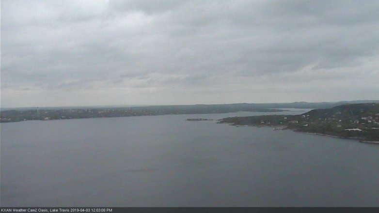 Lake Travis webcam, April 3, 2019 11:05 AM CT