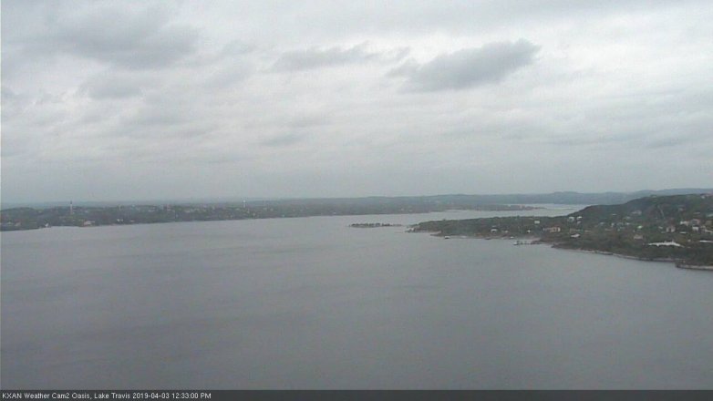 Lake Travis webcam, April 3, 2019 11:35 AM CT