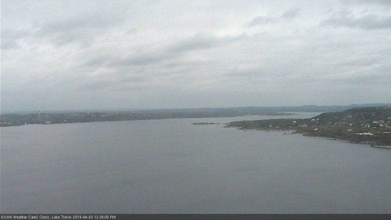 Lake Travis webcam, April 3, 2019 11:40 AM CT