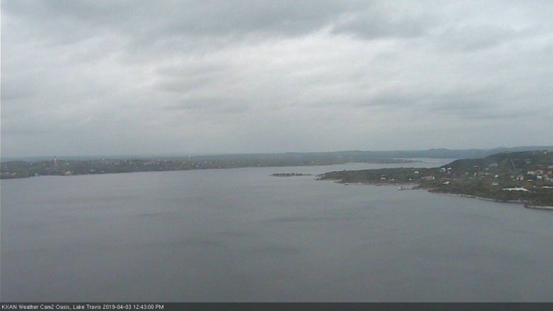 Lake Travis webcam, April 3, 2019 11:45 AM CT