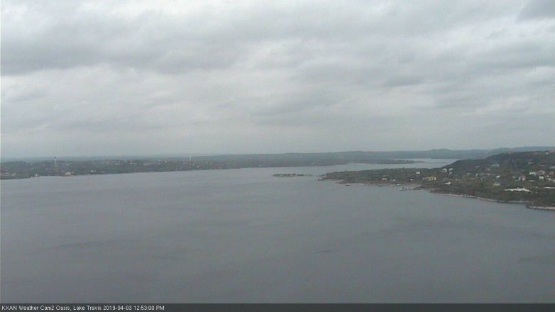 Lake Travis webcam, April 3, 2019 11:55 AM CT