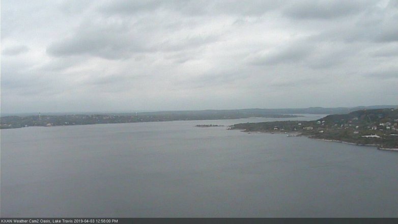Lake Travis webcam, April 3, 2019 12:00 PM CT