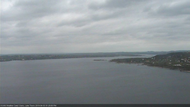 Lake Travis webcam, April 3, 2019 12:30 PM CT