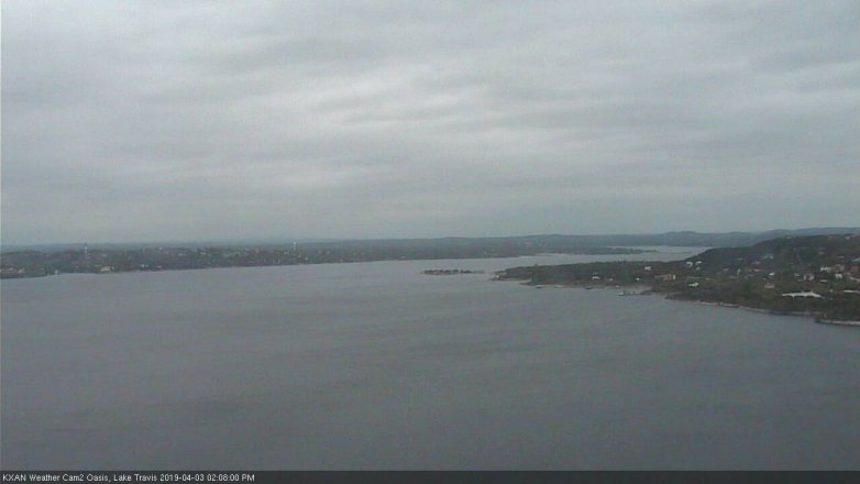 Lake Travis webcam, April 3, 2019 1:10 PM CT