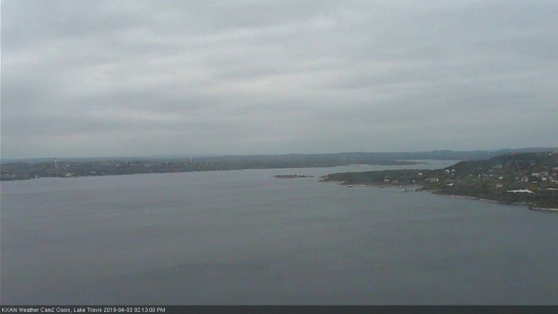 Lake Travis webcam, April 3, 2019 1:15 PM CT