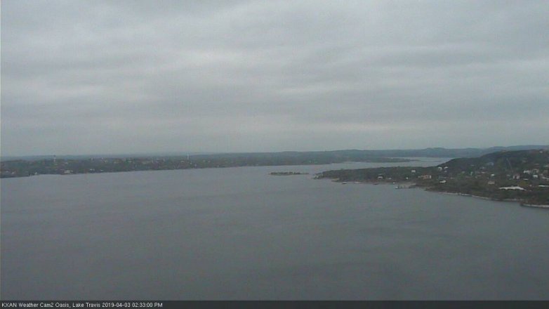 Lake Travis webcam, April 3, 2019 1:35 PM CT