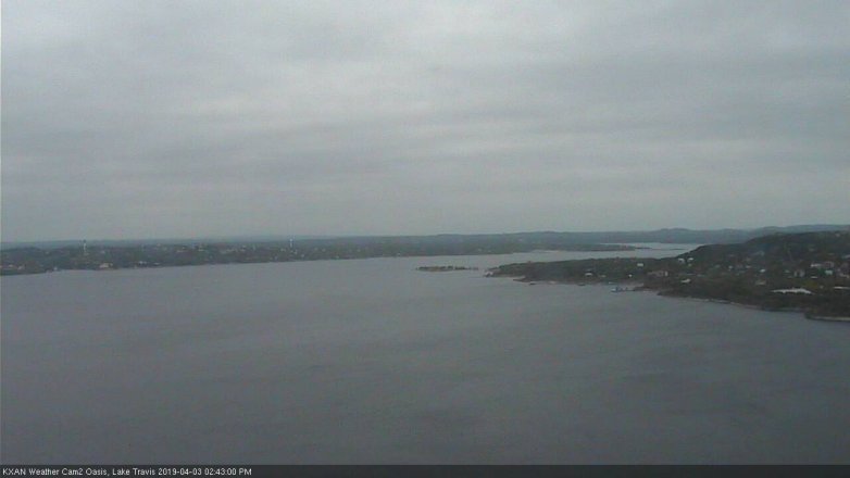 Lake Travis webcam, April 3, 2019 1:45 PM CT