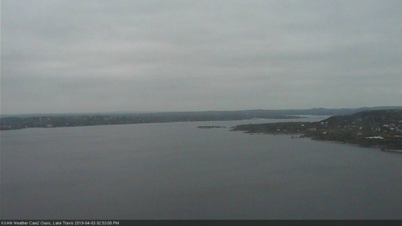 Lake Travis webcam, April 3, 2019 1:55 PM CT
