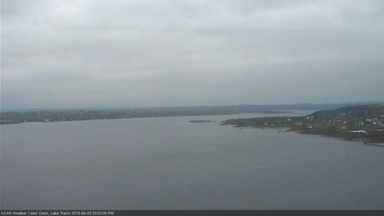 Lake Travis webcam, April 3, 2019 2:05 PM CT