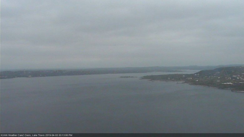 Lake Travis webcam, April 3, 2019 2:15 PM CT