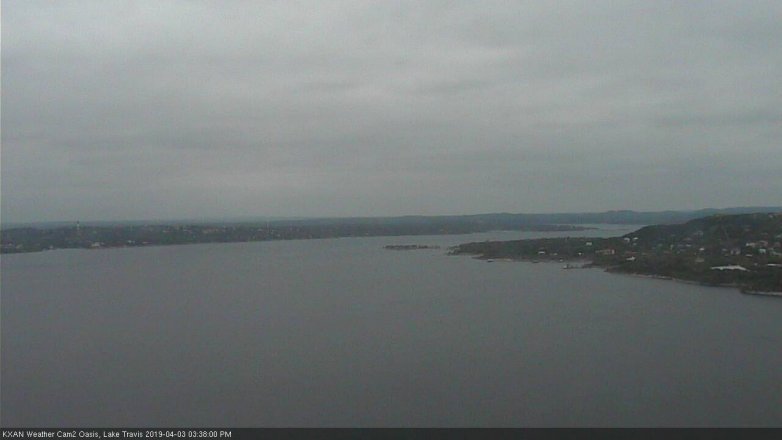 Lake Travis webcam, April 3, 2019 2:40 PM CT