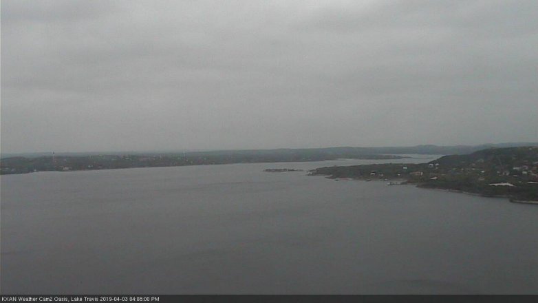 Lake Travis webcam, April 3, 2019 3:10 PM CT
