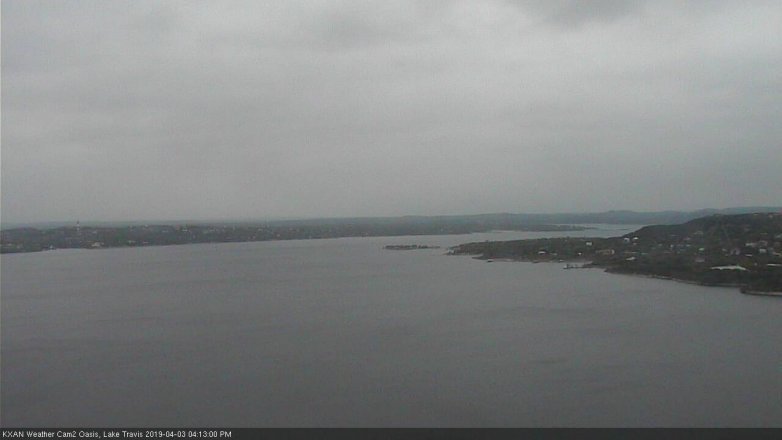 Lake Travis webcam, April 3, 2019 3:15 PM CT