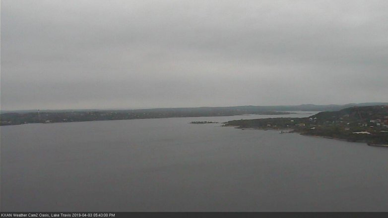 Lake Travis webcam, April 3, 2019 4:45 PM CT