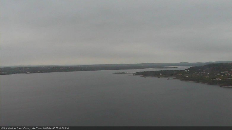 Lake Travis webcam, April 3, 2019 4:50 PM CT