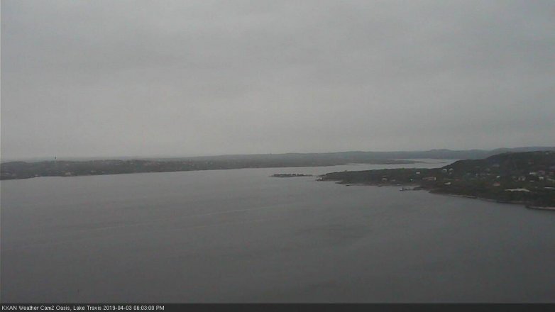 Lake Travis webcam, April 3, 2019 5:05 PM CT