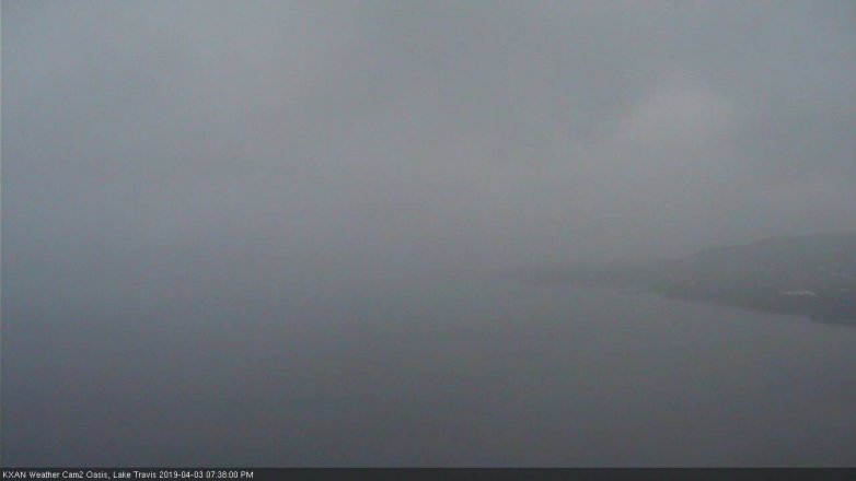 Lake Travis webcam, April 3, 2019 6:40 PM CT