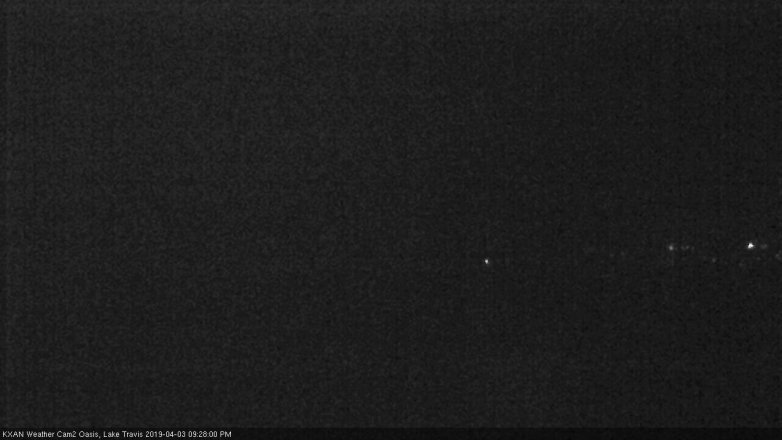 Lake Travis webcam, April 3, 2019 8:30 PM CT
