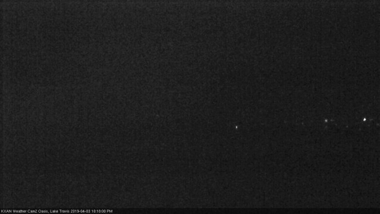 Lake Travis webcam, April 3, 2019 9:20 PM CT