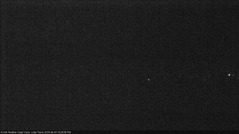 Lake Travis webcam, April 3, 2019 9:30 PM CT