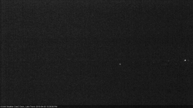 Lake Travis webcam, April 3, 2019 9:40 PM CT