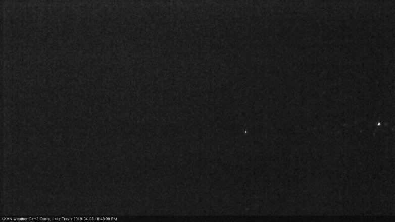Lake Travis webcam, April 3, 2019 9:45 PM CT