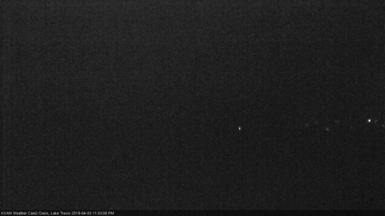Lake Travis webcam, April 3, 2019 10:05 PM CT