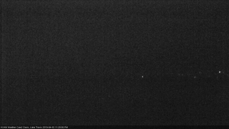 Lake Travis webcam, April 3, 2019 10:30 PM CT