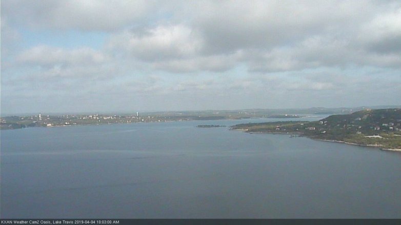 Lake Travis webcam, April 4, 2019 9:05 AM CT
