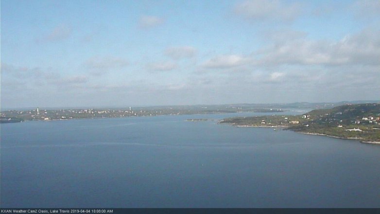 Lake Travis webcam, April 4, 2019 9:10 AM CT
