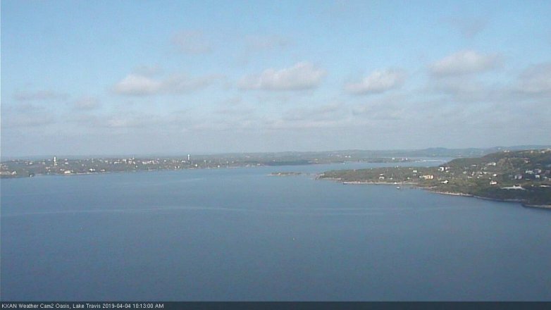 Lake Travis webcam, April 4, 2019 9:15 AM CT