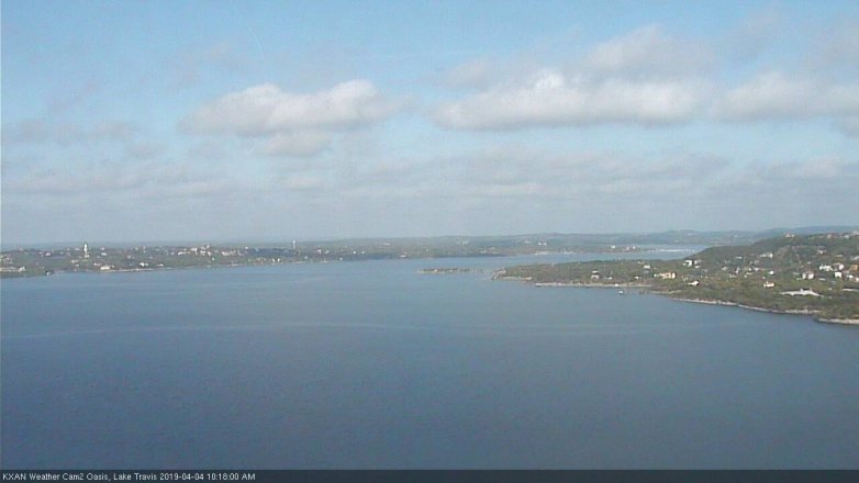 Lake Travis webcam, April 4, 2019 9:20 AM CT