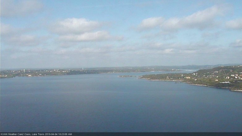 Lake Travis webcam, April 4, 2019 9:25 AM CT