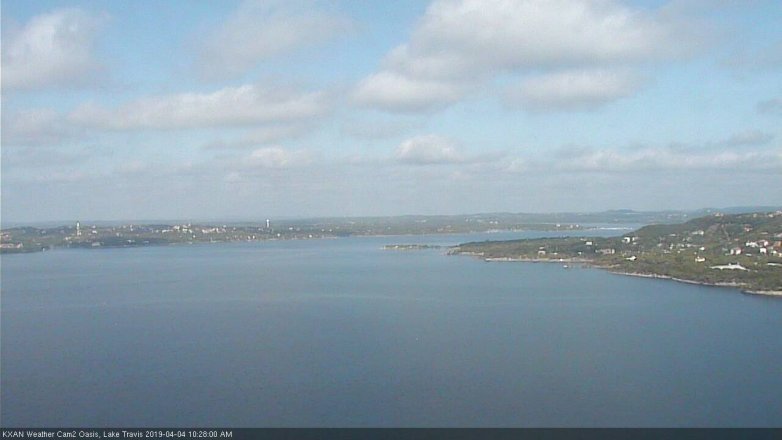 Lake Travis webcam, April 4, 2019 9:30 AM CT