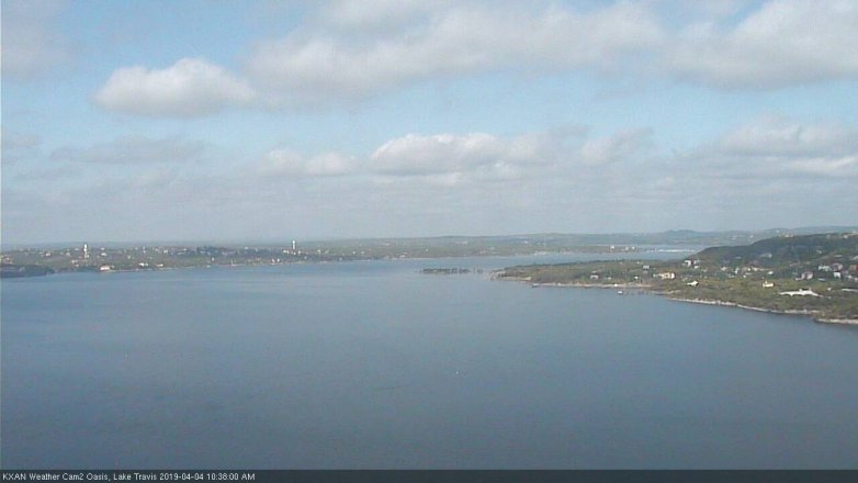 Lake Travis webcam, April 4, 2019 9:40 AM CT