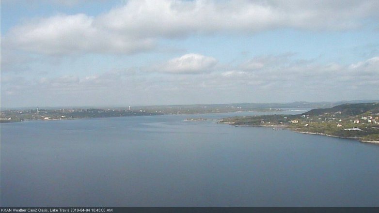 Lake Travis webcam, April 4, 2019 9:45 AM CT