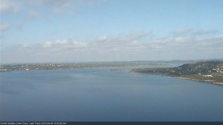 Lake Travis webcam, April 4, 2019 9:55 AM CT