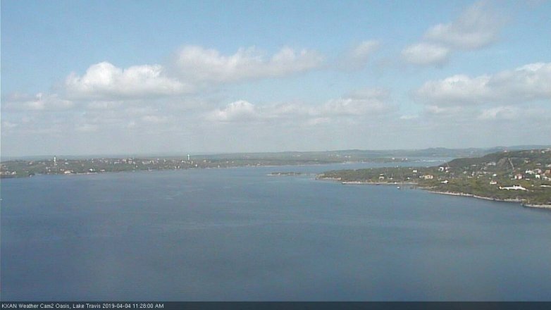 Lake Travis webcam, April 4, 2019 10:30 AM CT