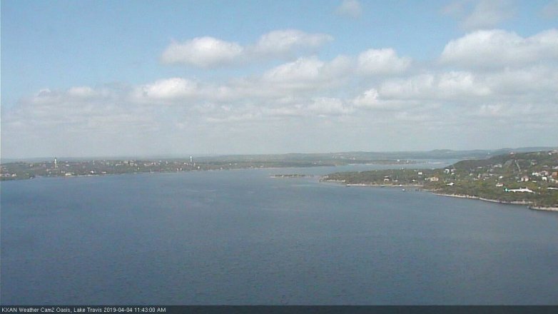 Lake Travis webcam, April 4, 2019 10:45 AM CT