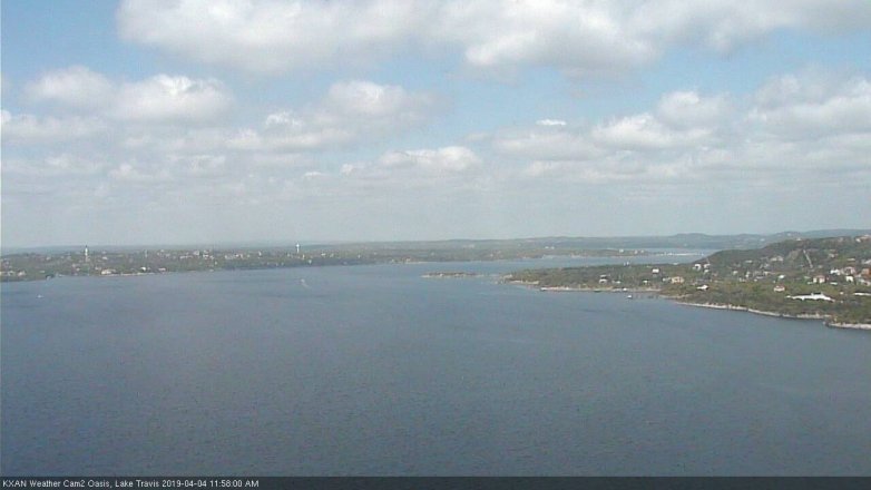 Lake Travis webcam, April 4, 2019 11:00 AM CT
