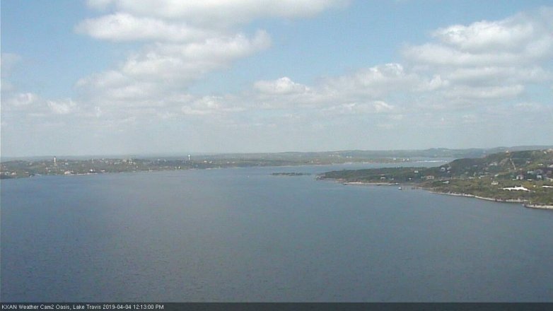 Lake Travis webcam, April 4, 2019 11:15 AM CT