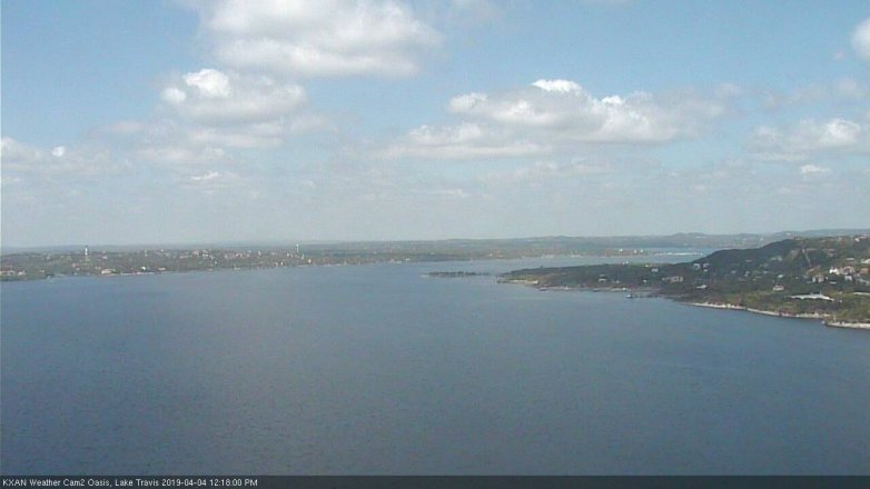 Lake Travis webcam, April 4, 2019 11:20 AM CT